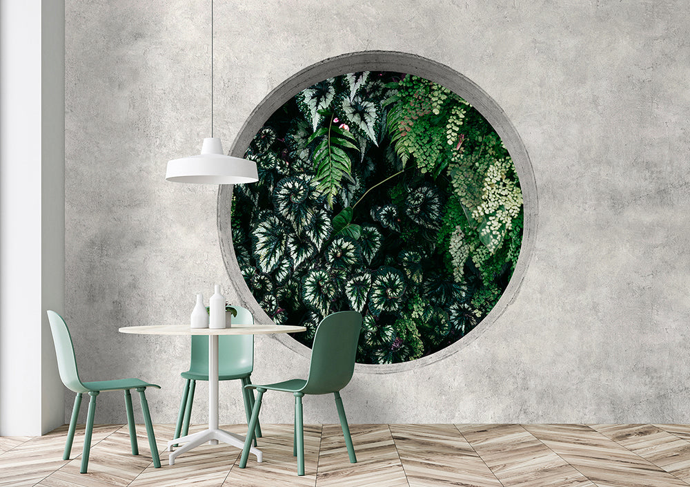 Walls by Patel 3 - Deep Green Window digital print AS Creation    