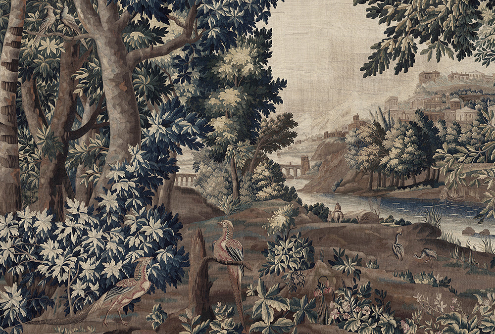 Walls by Patel 3 - Gobelin Gallery Garden digital print AS Creation Beige   DD122188