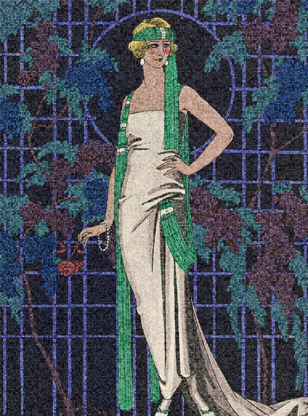 Walls by Patel 3 - Scala 1920s Woman digital print AS Creation Blue   DD122244