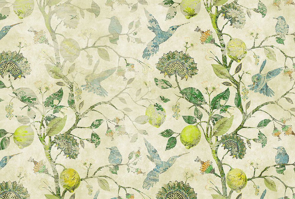 Walls by Patel 3 - In the Lemontree digital print AS Creation Green   DD122424