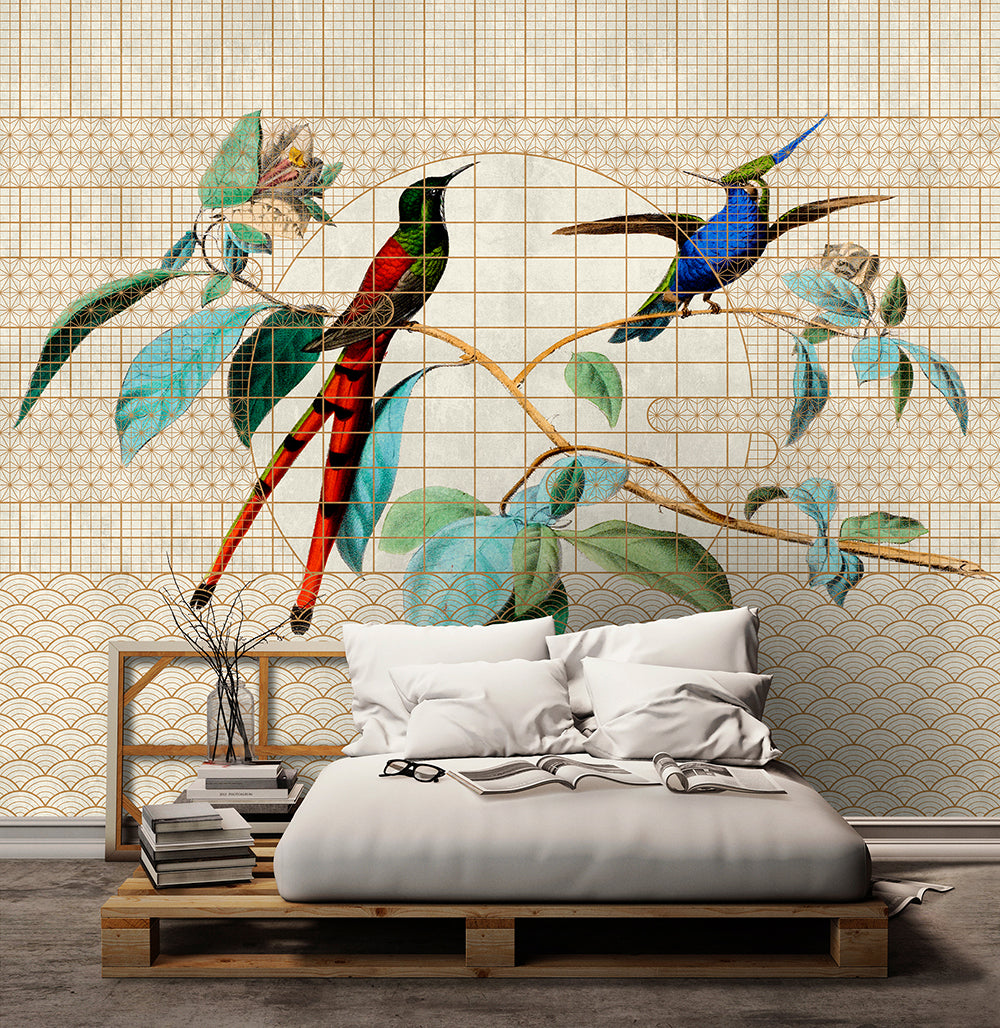 Walls by Patel 3 - Aviary Songbirds digital print AS Creation    