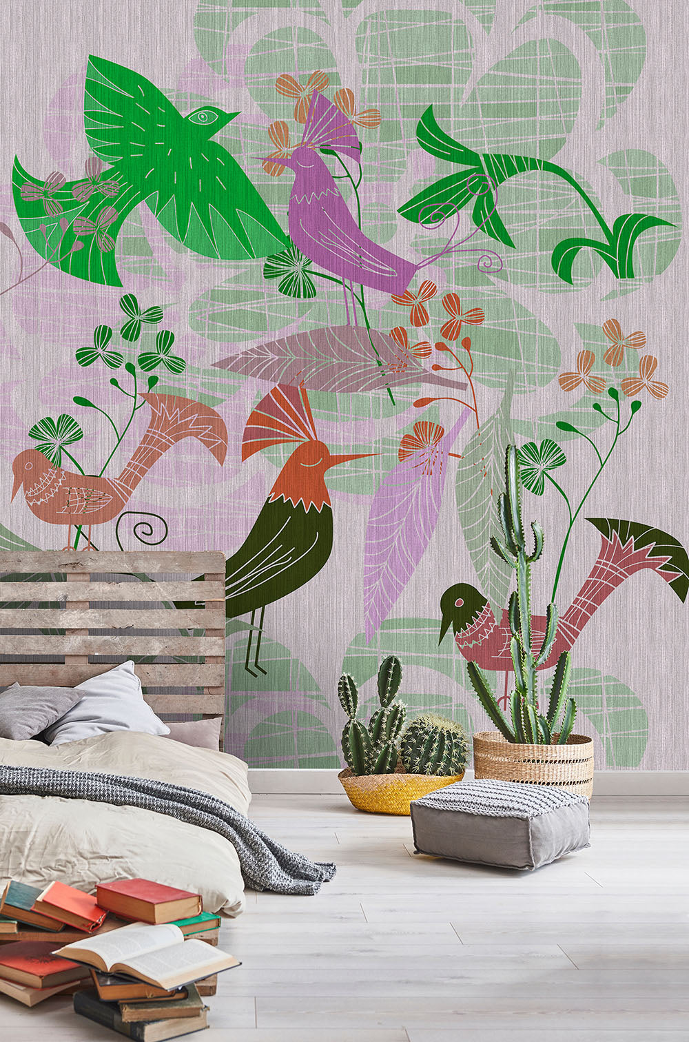 Walls by Patel 3 - Birdland digital print AS Creation    