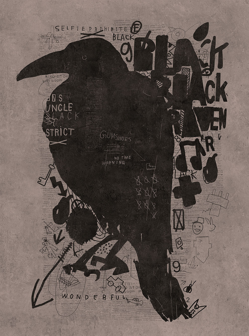 Walls by Patel 3 - Streets of London Raven digital print AS Creation Brown   DD122540