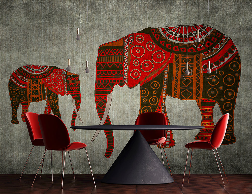 Walls by Patel 3 - Nairobi Elephants digital print AS Creation    