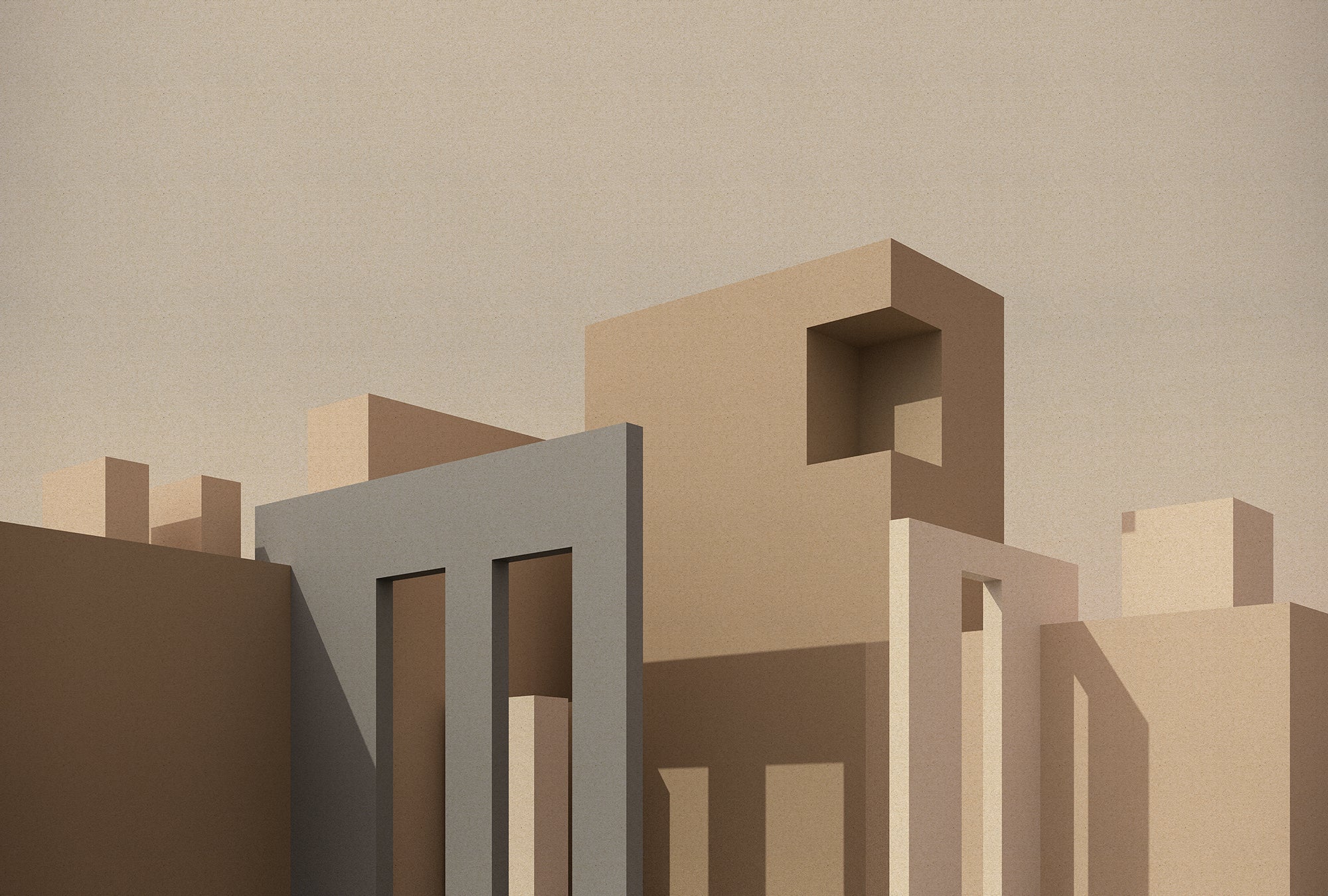 Walls by Patel 3 - Tanger Cube digital print AS Creation Beige   DD122828