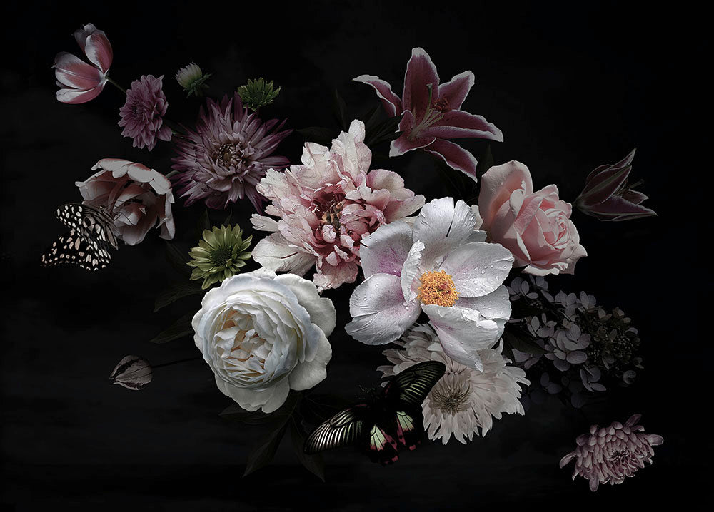 Designwalls 2 - Flower Bouquet digital print AS Creation Black   DD123459