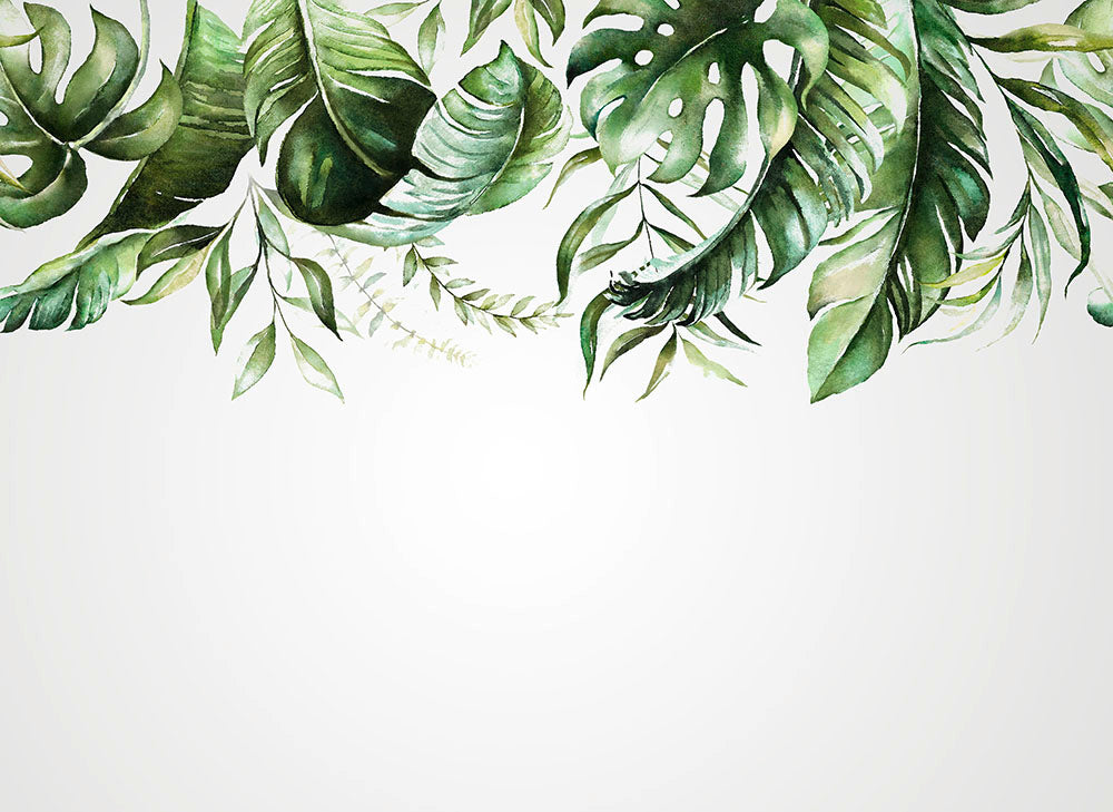 Designwalls 2 - Watercolour Leaves digital print AS Creation Green   DD123539