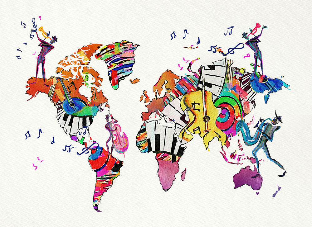 Designwalls 2 - World of Music digital print AS Creation Multicolour   DD123703