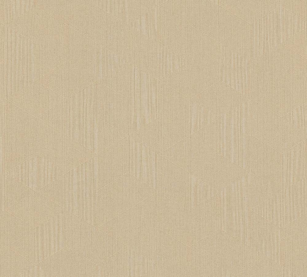 Villa - Diagonal Fine Lines geometric wallpaper AS Creation Roll Gold  375613