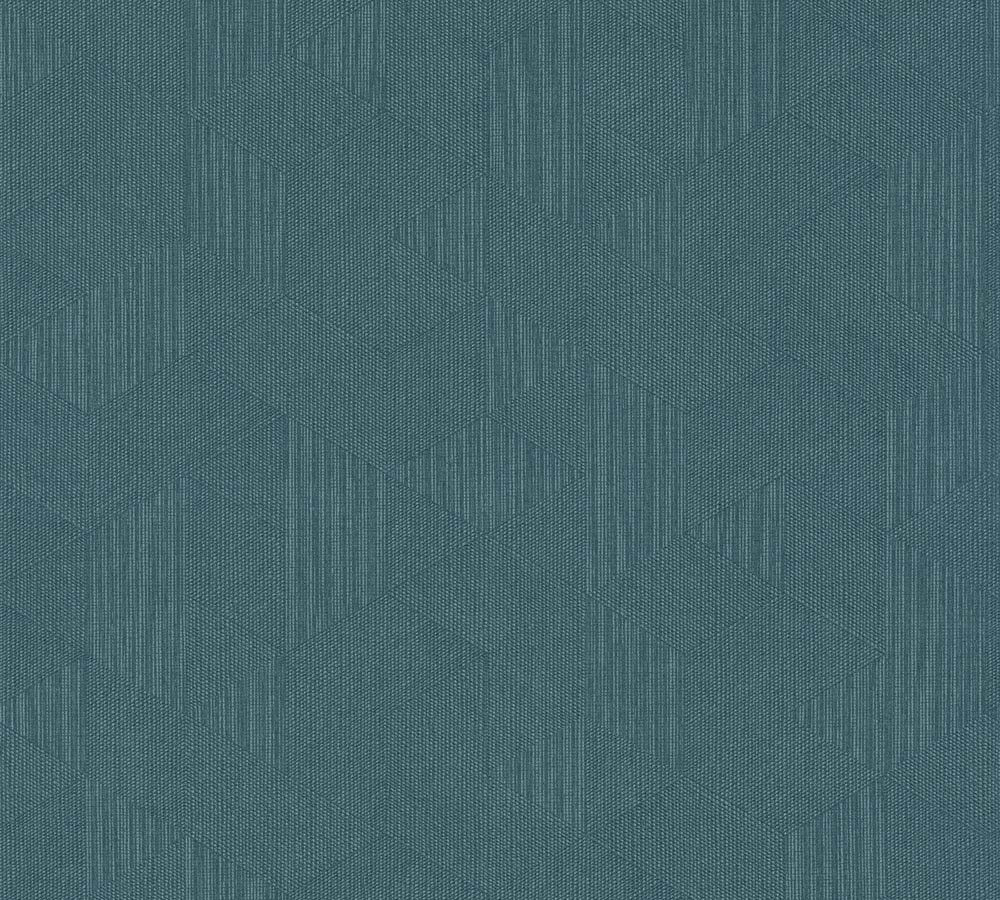Villa - Diagonal Fine Lines geometric wallpaper AS Creation Roll Blue  375614