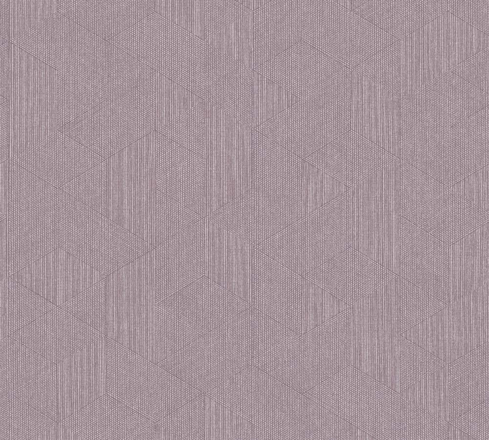 Villa - Diagonal Fine Lines geometric wallpaper AS Creation Roll Purple  375616
