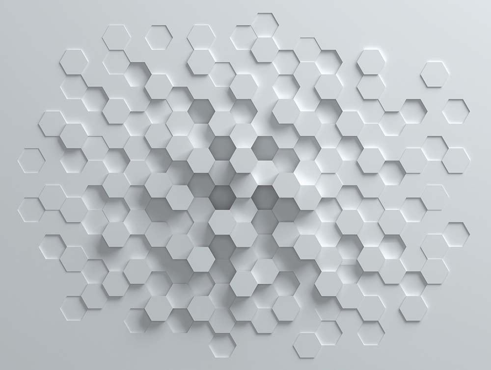 The Wall - Embossed Hexagons smart walls AS Creation    