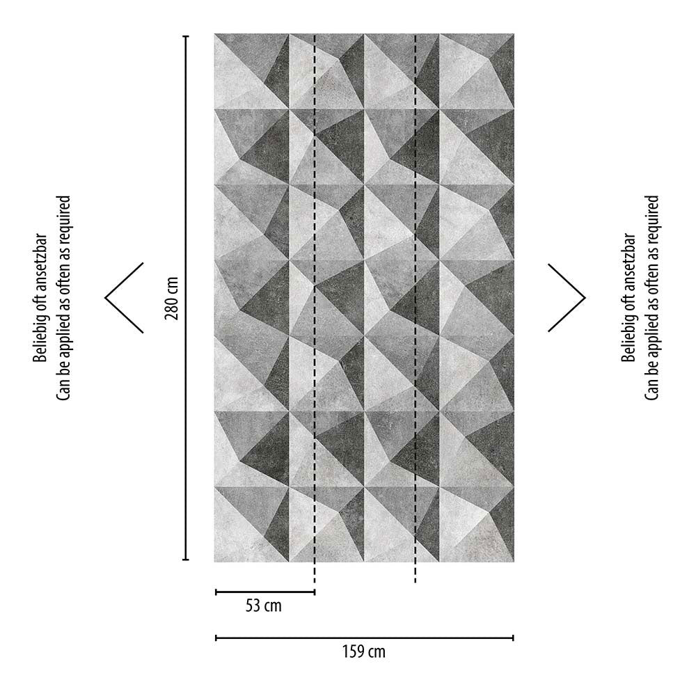 The Wall - Embossed Triangles smart walls AS Creation    
