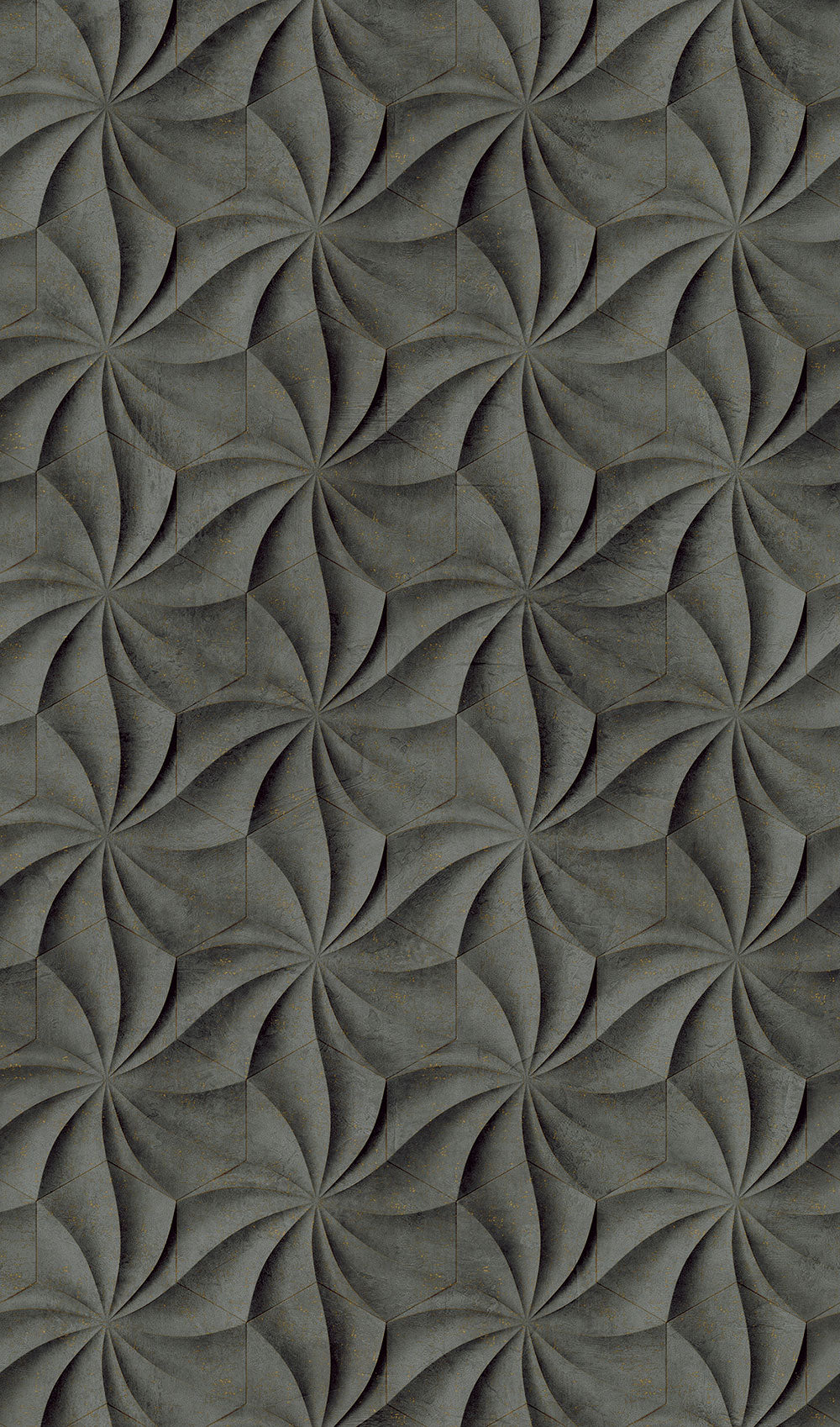 Smart Art Easy - Geometric Flower smart walls Marburg Charcoal   47228