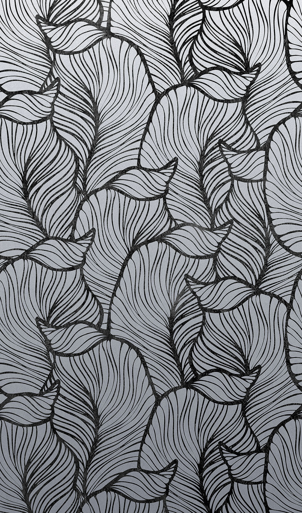 Smart Art Easy - Giant Leaves smart walls Marburg Grey   47243