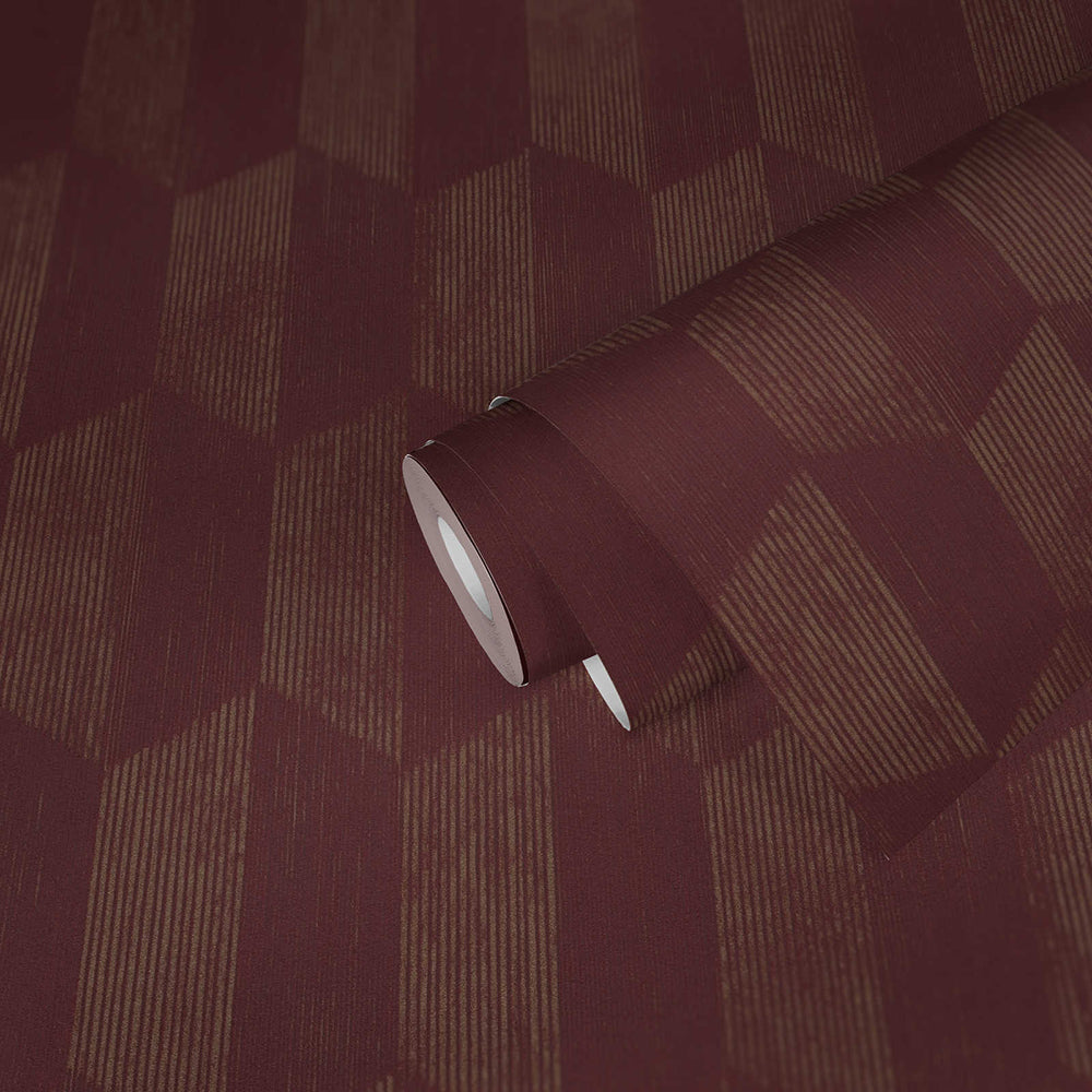 Geo Effect - Hatched Trapezoids geometric wallpaper AS Creation    