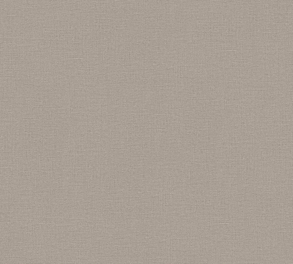 Desert Lodge -Looks like Linen plain wallpaper AS Creation Roll Taupe  324746