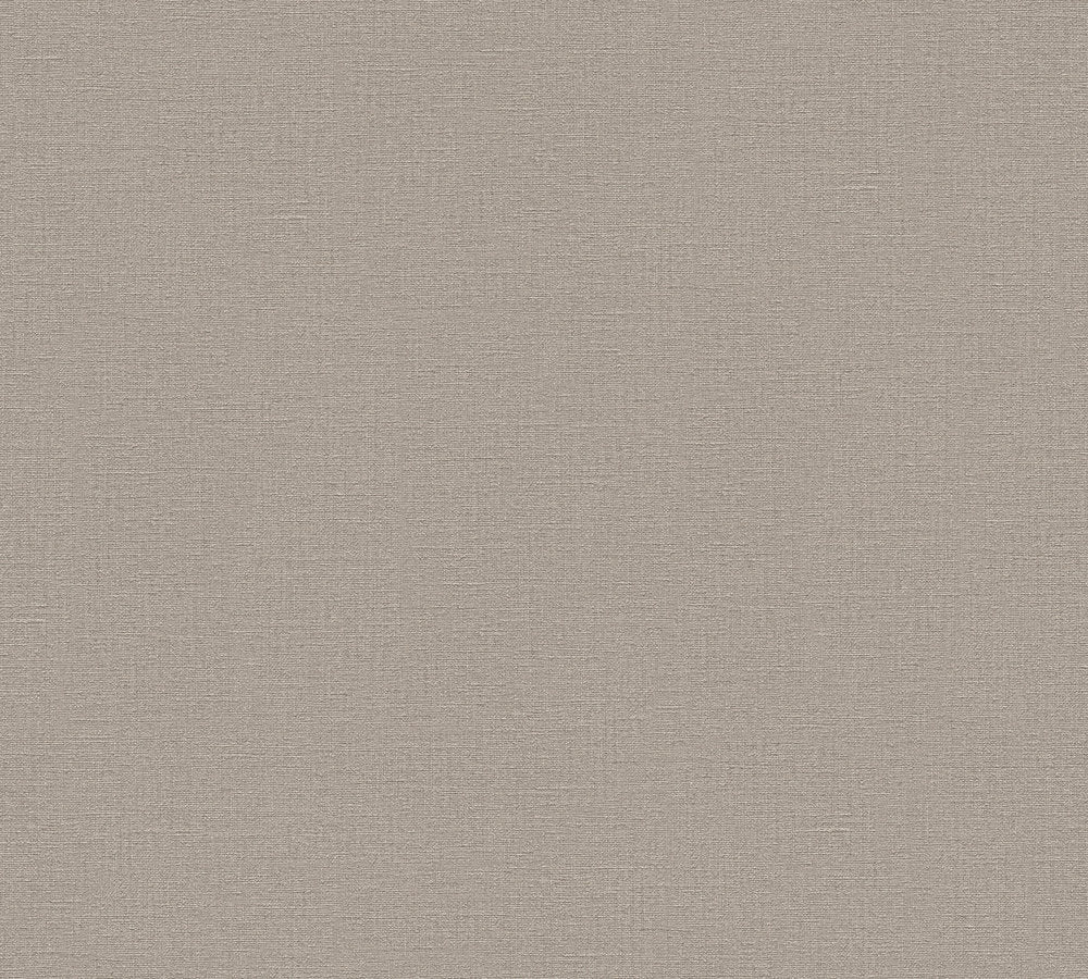Desert Lodge -Looks like Linen plain wallpaper AS Creation Roll Taupe  324746