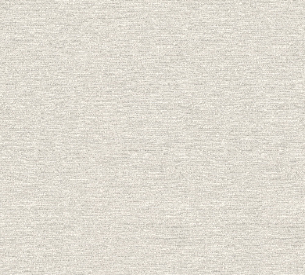 Desert Lodge -Looks like Linen plain wallpaper AS Creation Roll Light Grey  336095