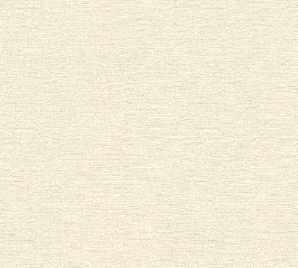 Desert Lodge -Looks like Linen plain wallpaper AS Creation Roll Dark Cream  336096