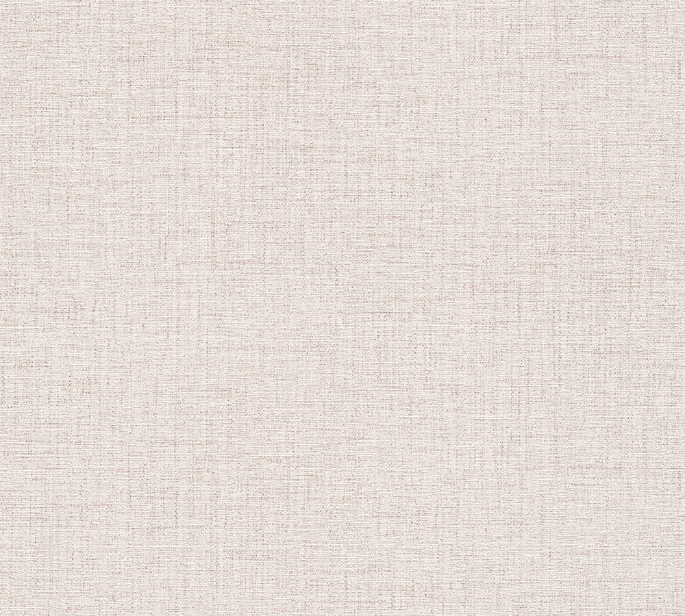 Desert Lodge - Linen Texture plain wallpaper AS Creation Roll Cream  385282