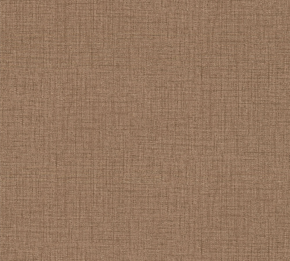Desert Lodge - Linen Texture plain wallpaper AS Creation Roll Brown  385287