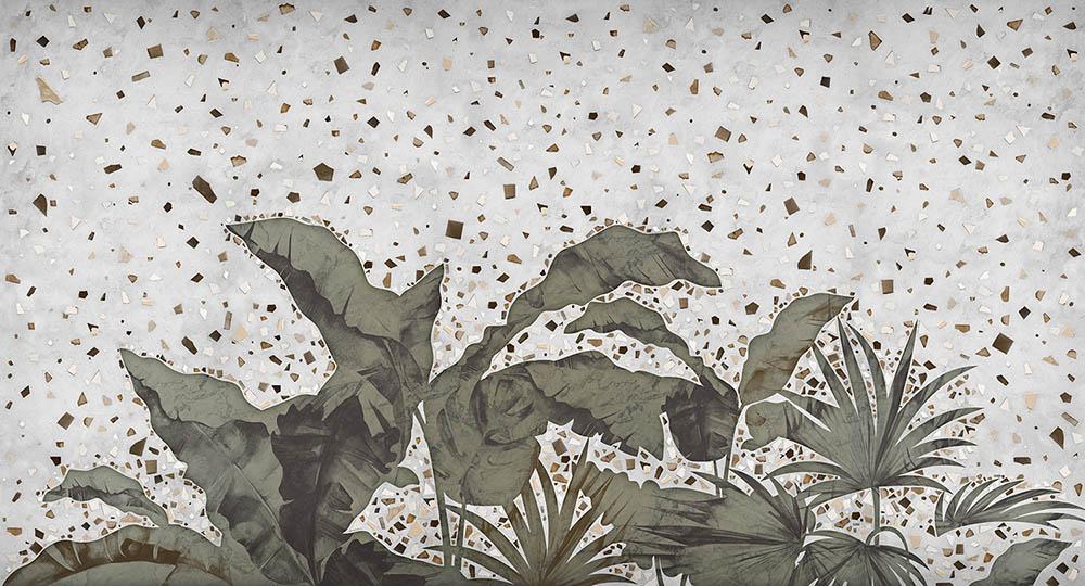 Cobalt - Growing Terrazzo digital print Muance Grey   MU12018