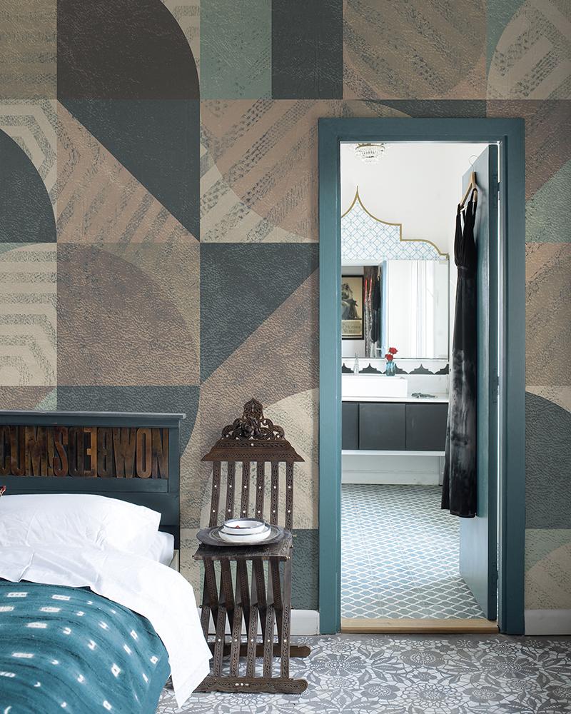 Cobalt - Modern Moroccan digital print Muance    