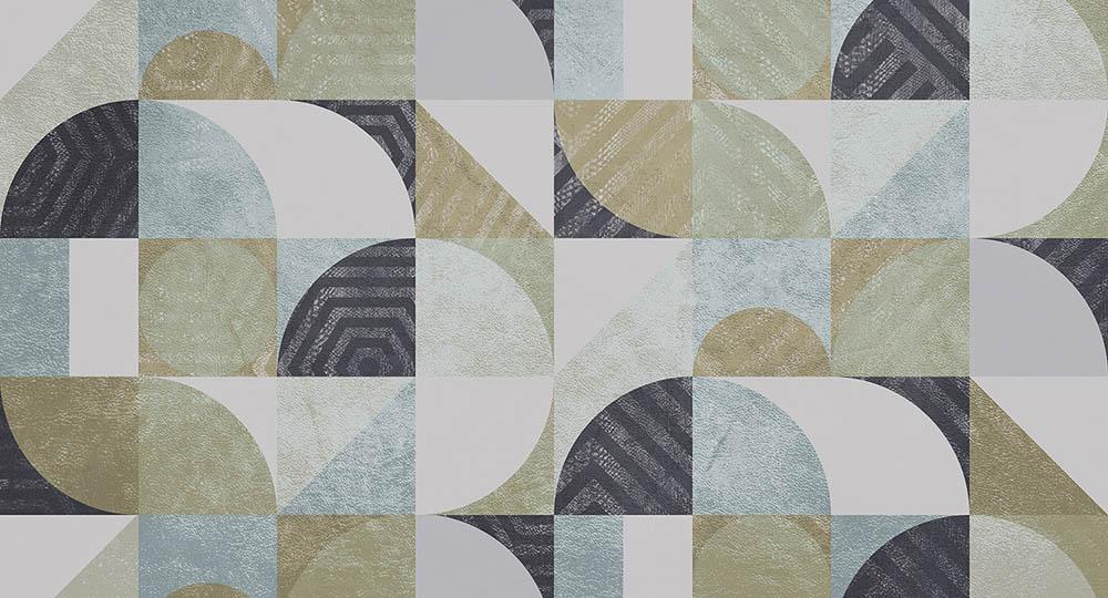 Cobalt - Modern Moroccan digital print Muance Green   MU12098