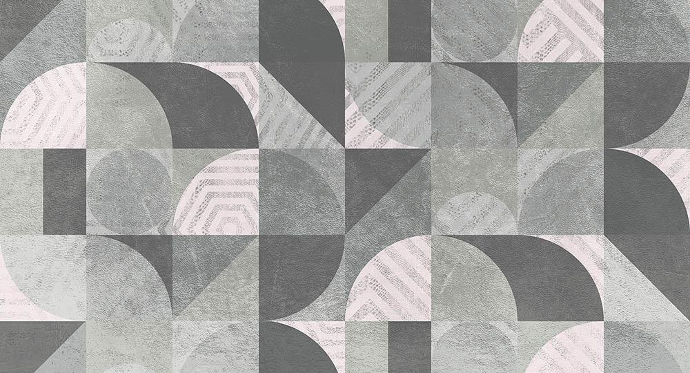 Cobalt - Modern Moroccan digital print Muance Grey   MU12099