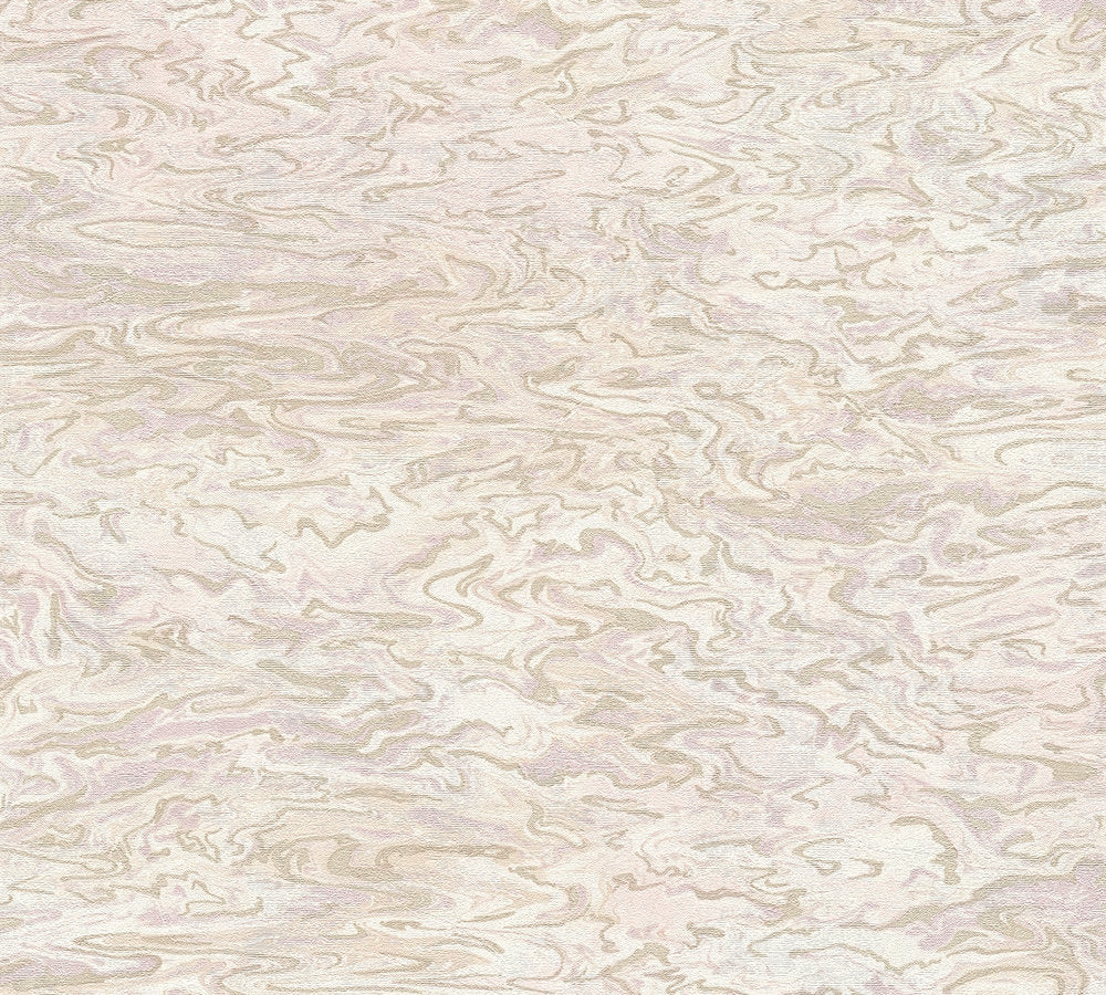 My Home My Spa - Marble Look industrial wallpaper AS Creation Roll Light Pink  383583