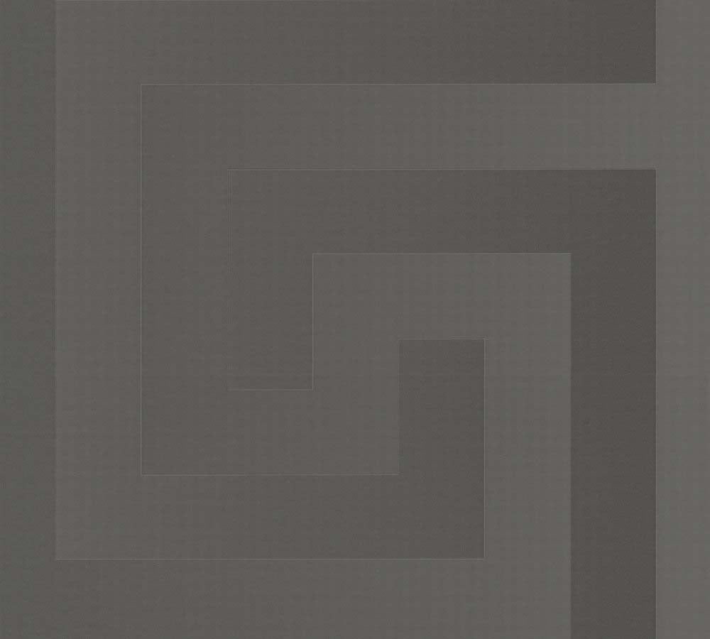 Versace 5 -  Greek Key designer wallpaper AS Creation Roll Dark Grey  386091