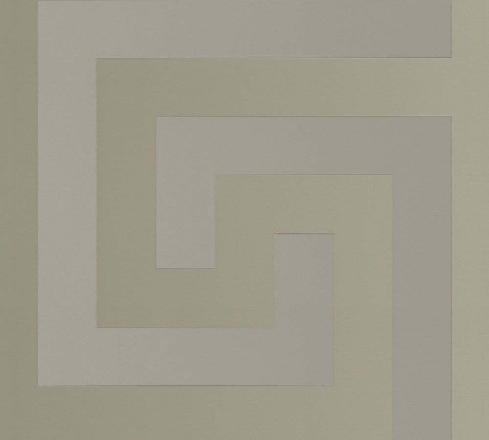 Versace 5 -  Greek Key designer wallpaper AS Creation Roll Light Grey  386092