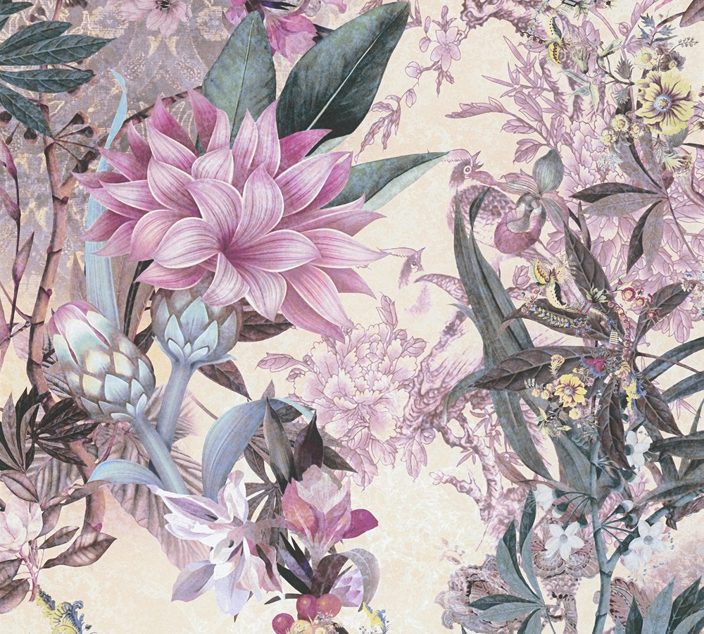 Dream Flowery - Meadow Flowers botanical wallpaper AS Creation Roll Pink  381774