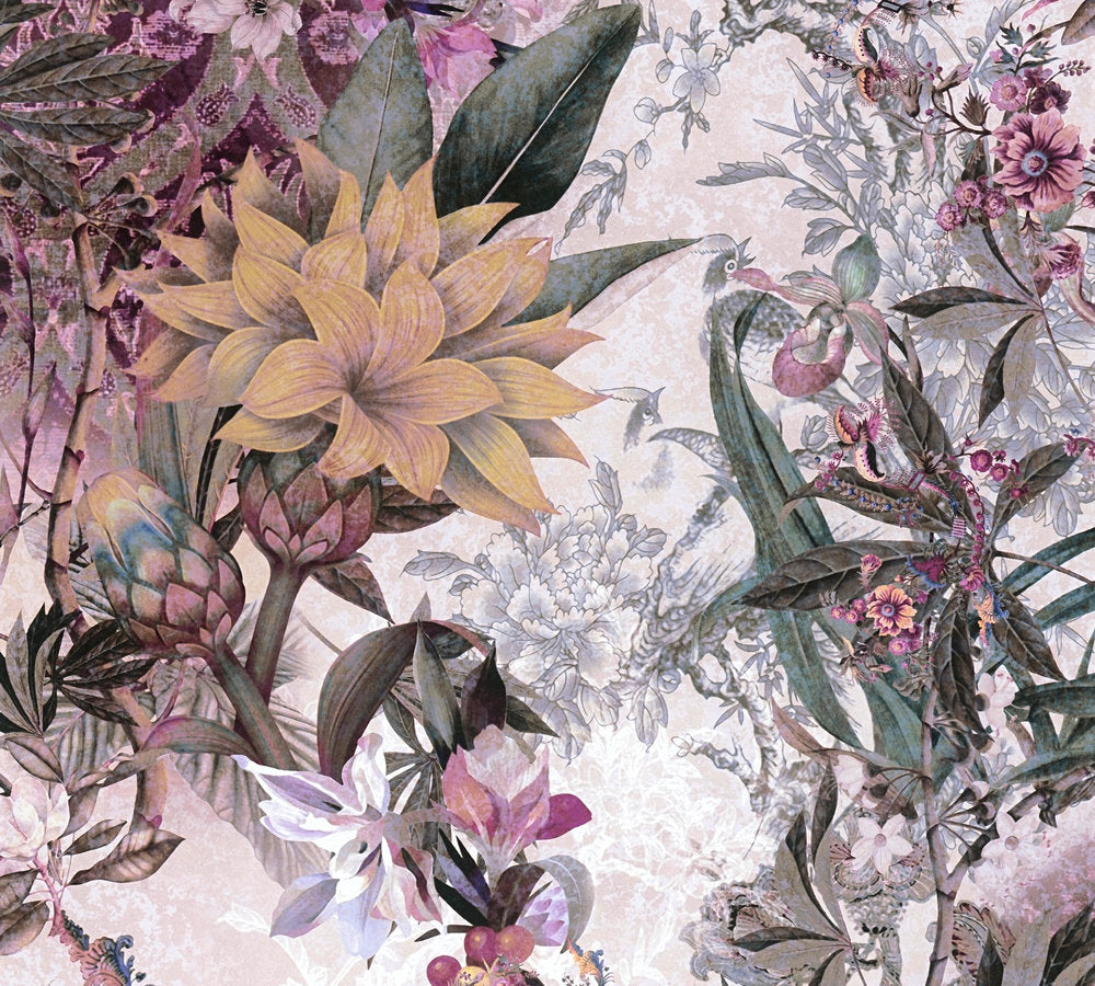 Dream Flowery - Meadow Flowers botanical wallpaper AS Creation Roll Purple  381775