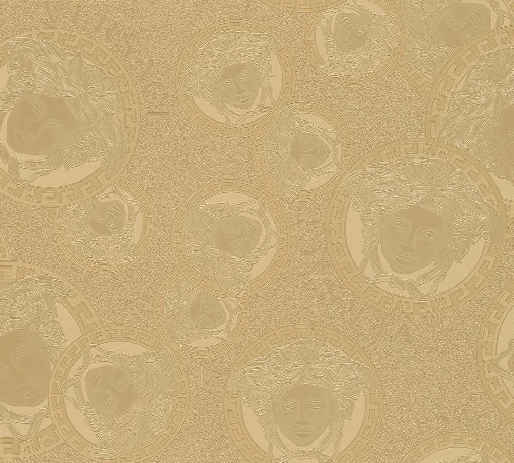Versace 5 -  Medusa designer wallpaper AS Creation Roll Gold  384611