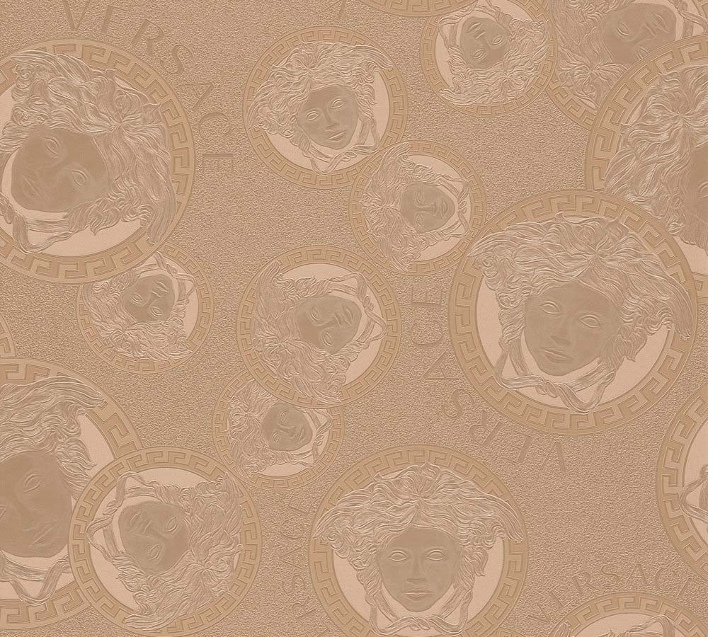 Versace 5 -  Medusa designer wallpaper AS Creation Roll Pink  384612