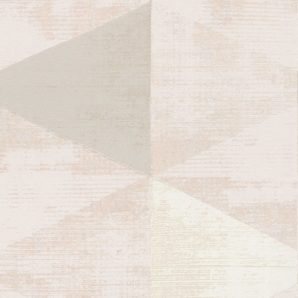 Geo Effect - Metallic Triangles geometric wallpaper AS Creation Roll Cream  383534