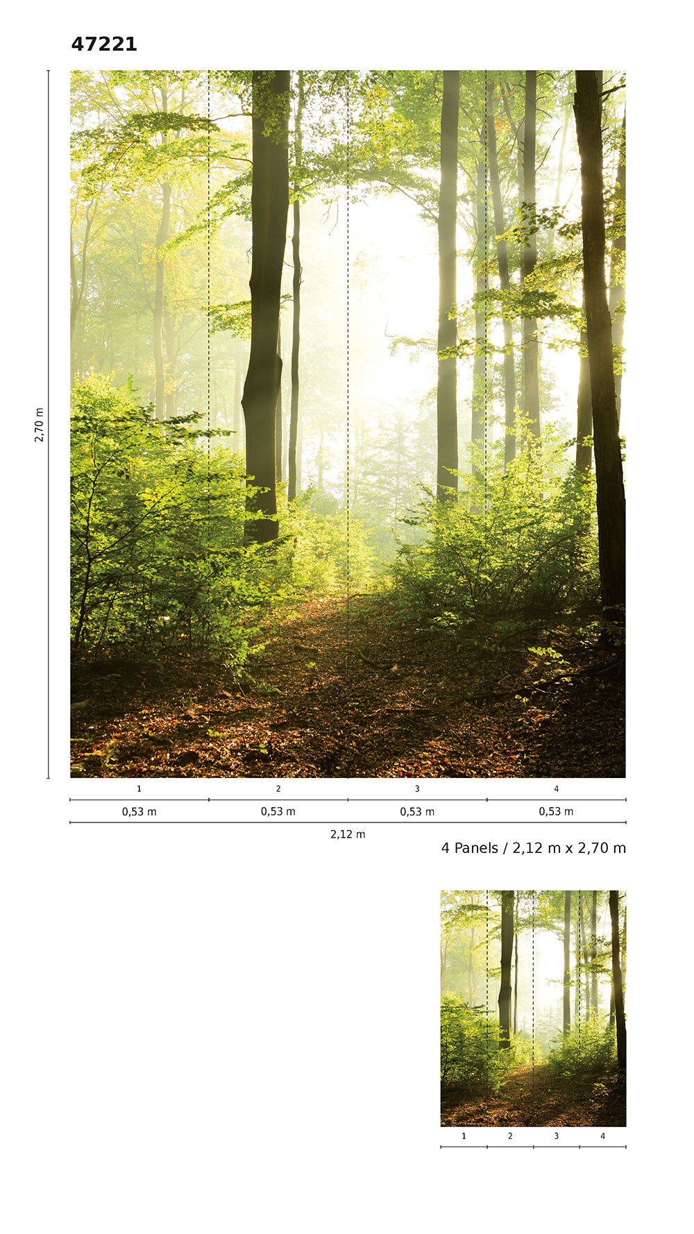 Smart Art Easy - Misty Trees smart walls Marburg    
