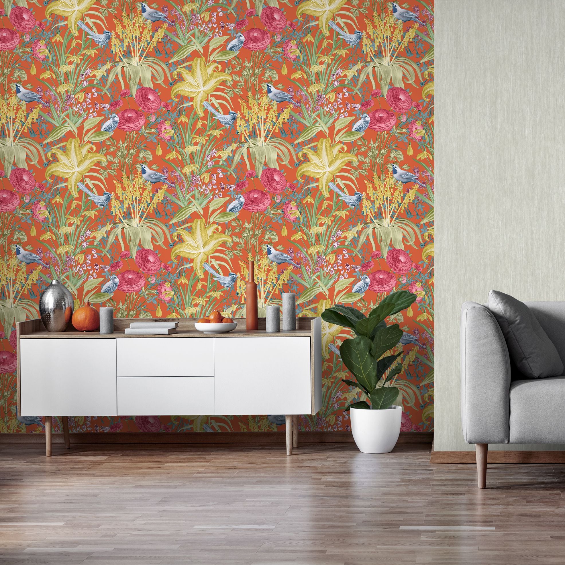 Tropical Dream  - Moorea botanical wallpaper Hohenberger    