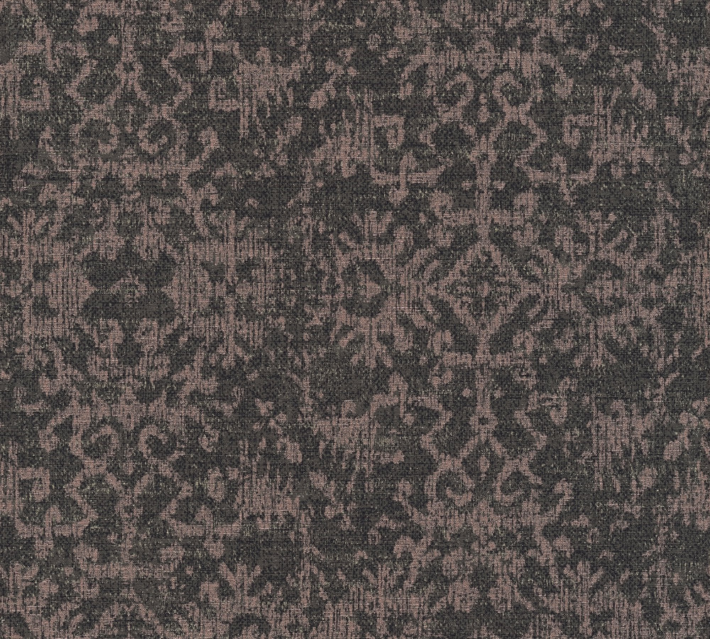 Desert Lodge - Moroccan Motif damask wallpaper AS Creation Roll Black  385212