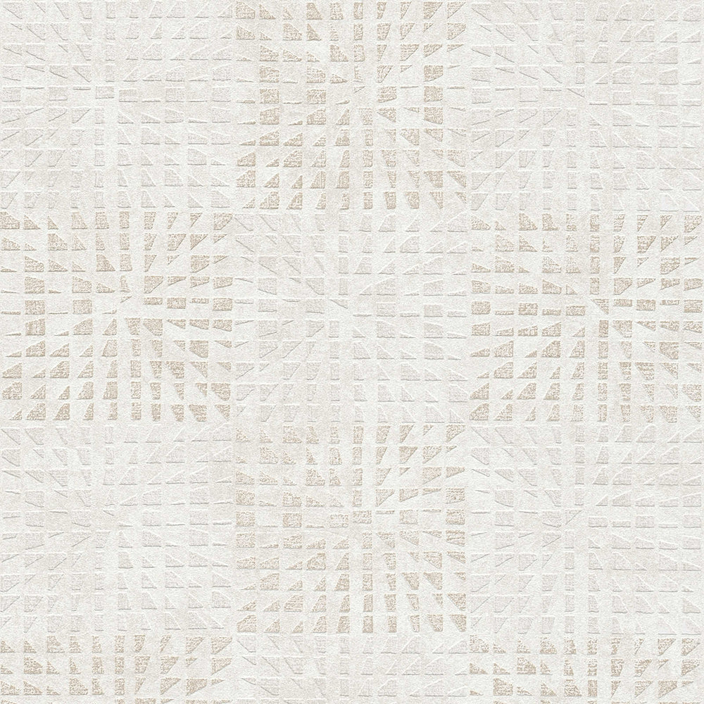 Geo Effect - Mosaic geometric wallpaper AS Creation Roll Light Grey  383521