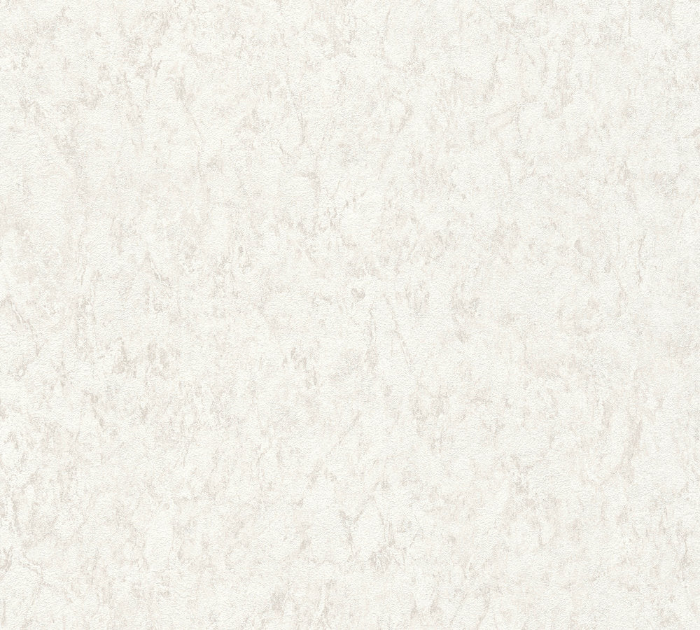 My Home My Spa - Mottled Look plain wallpaper AS Creation Roll White  387013