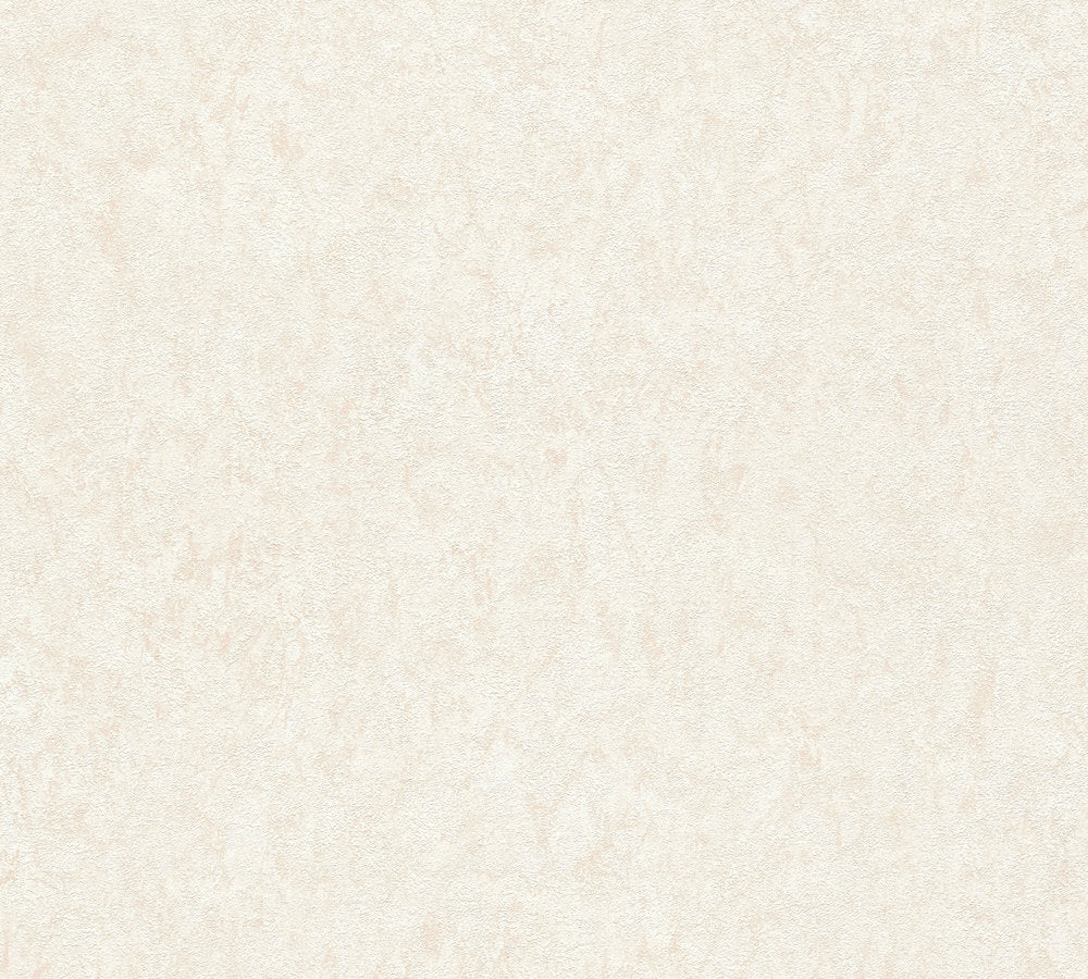 My Home My Spa - Mottled Look plain wallpaper AS Creation Roll Cream  387014