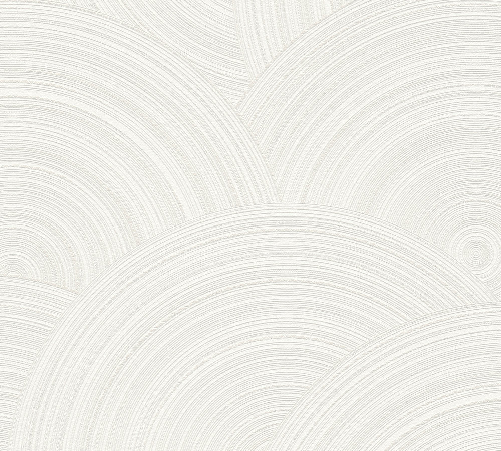 My Home My Spa - Native Circle geometric wallpaper AS Creation Roll White  386961