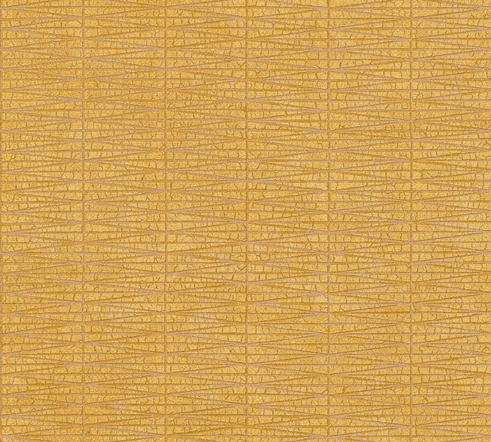 Hygge 2 -  Natural Geo geometric wallpaper AS Creation Roll Yellow  385974