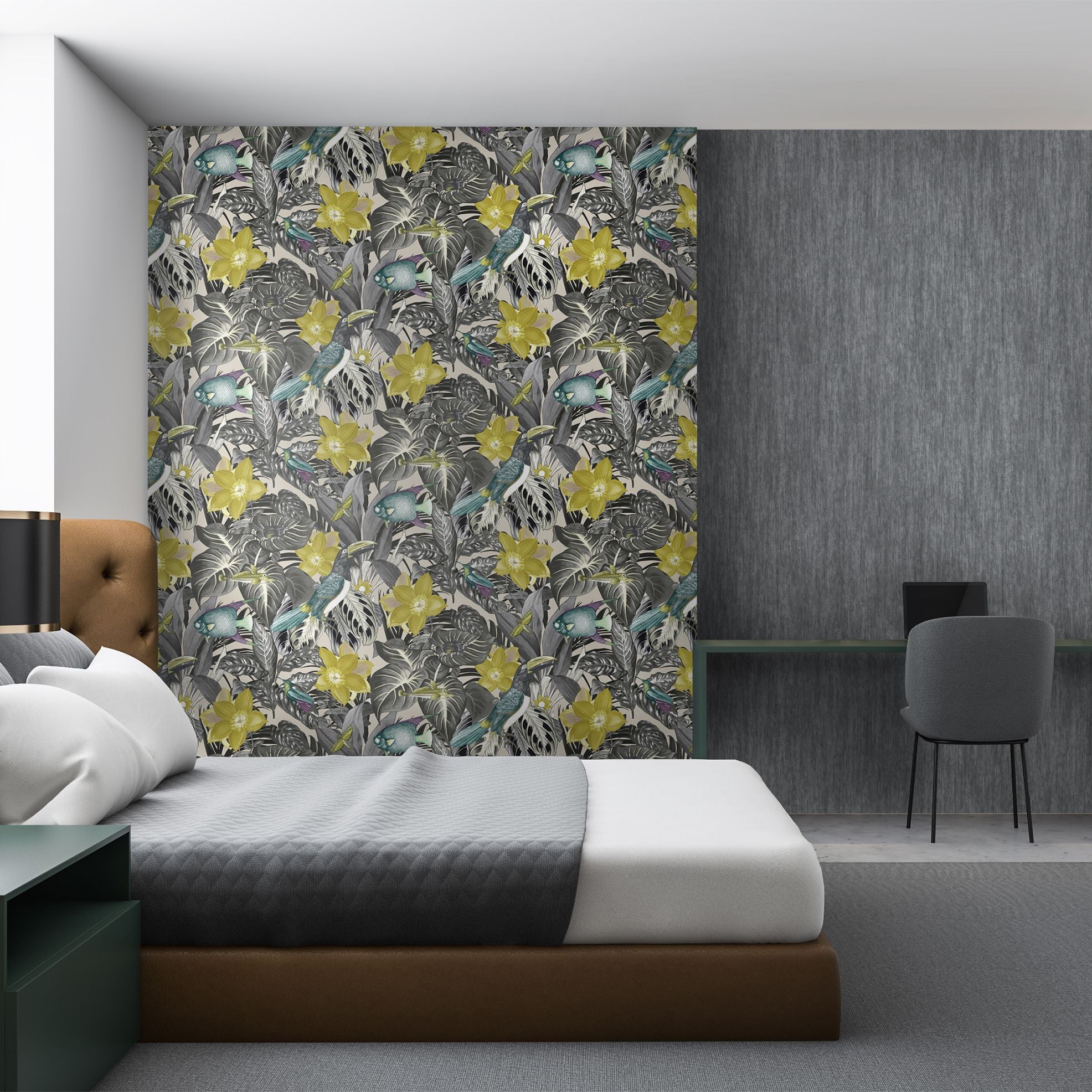Tropical Dream  - Palau botanical wallpaper Hohenberger    