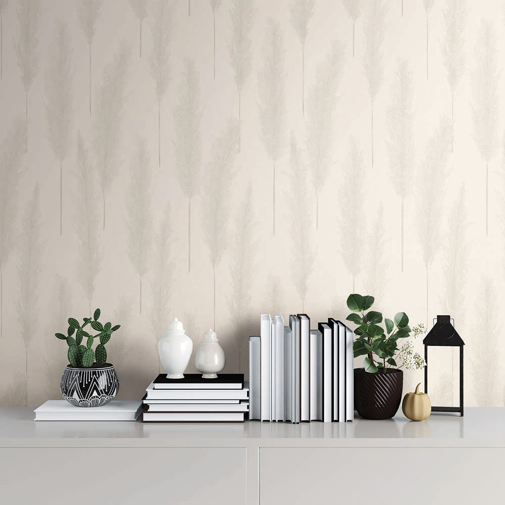 Hygge 2 -  Pampas Grass botanical wallpaper AS Creation    