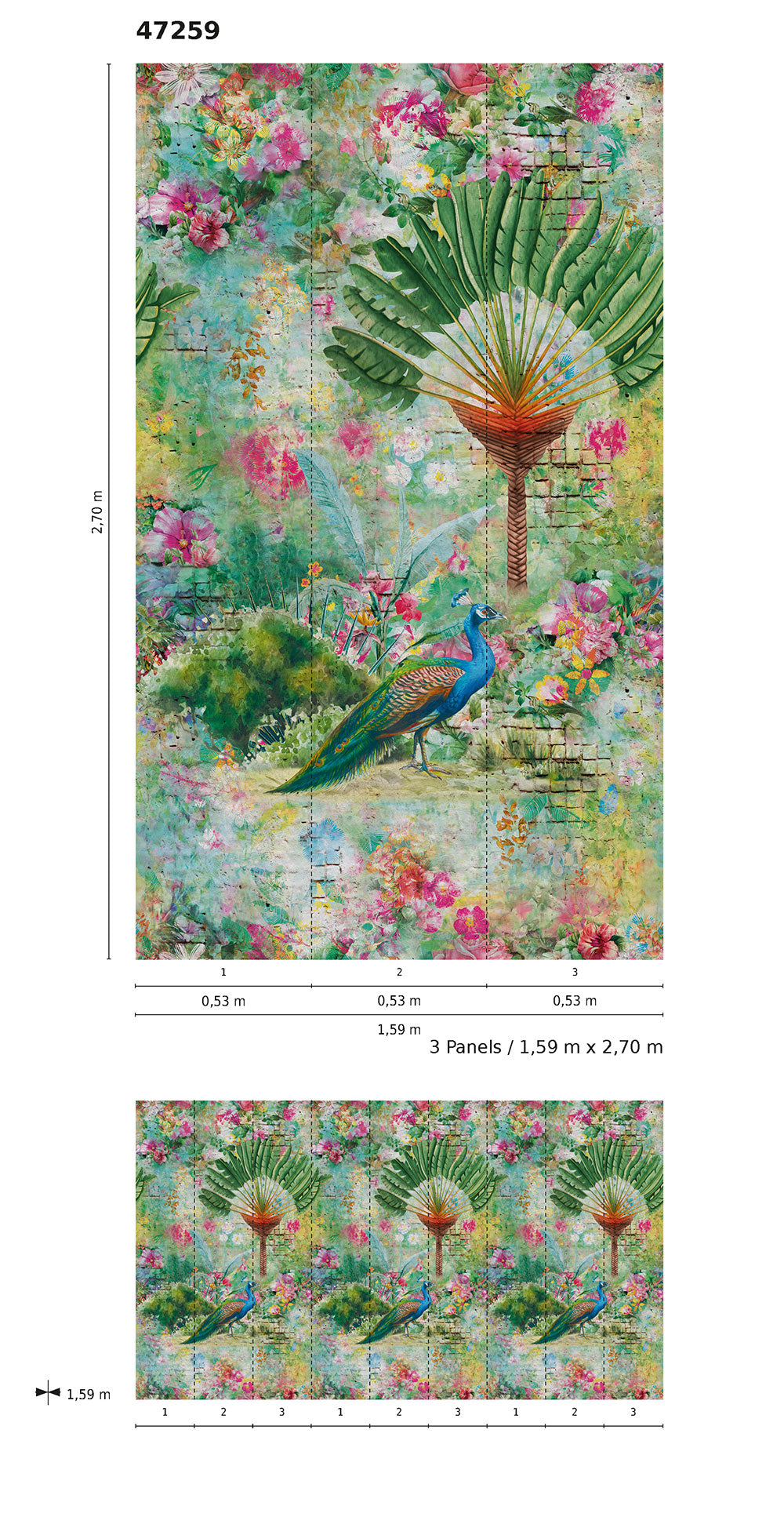Smart Art Easy - Peacock Flowers smart walls Marburg    