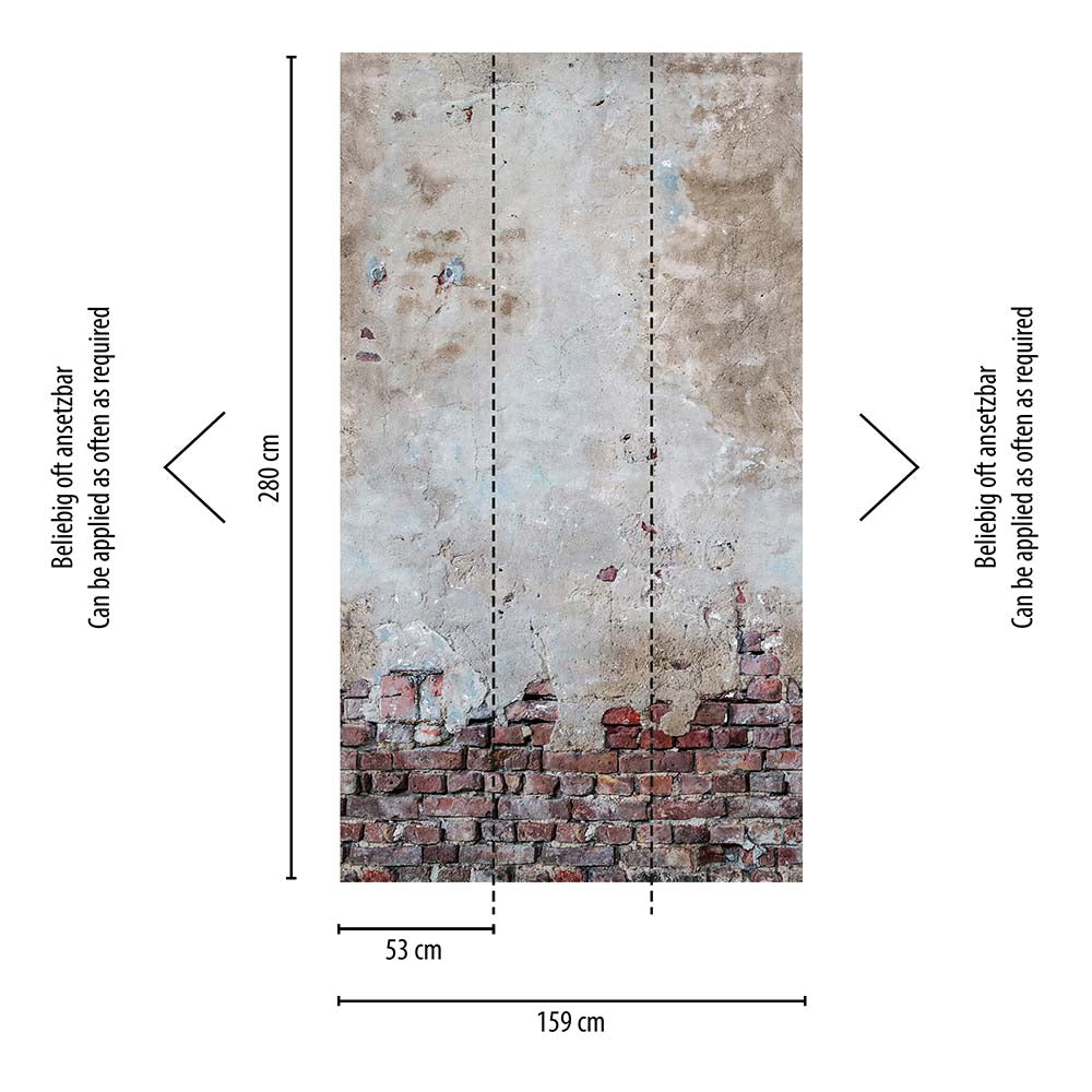 The Wall - Rendered Brick Wall smart walls AS Creation    